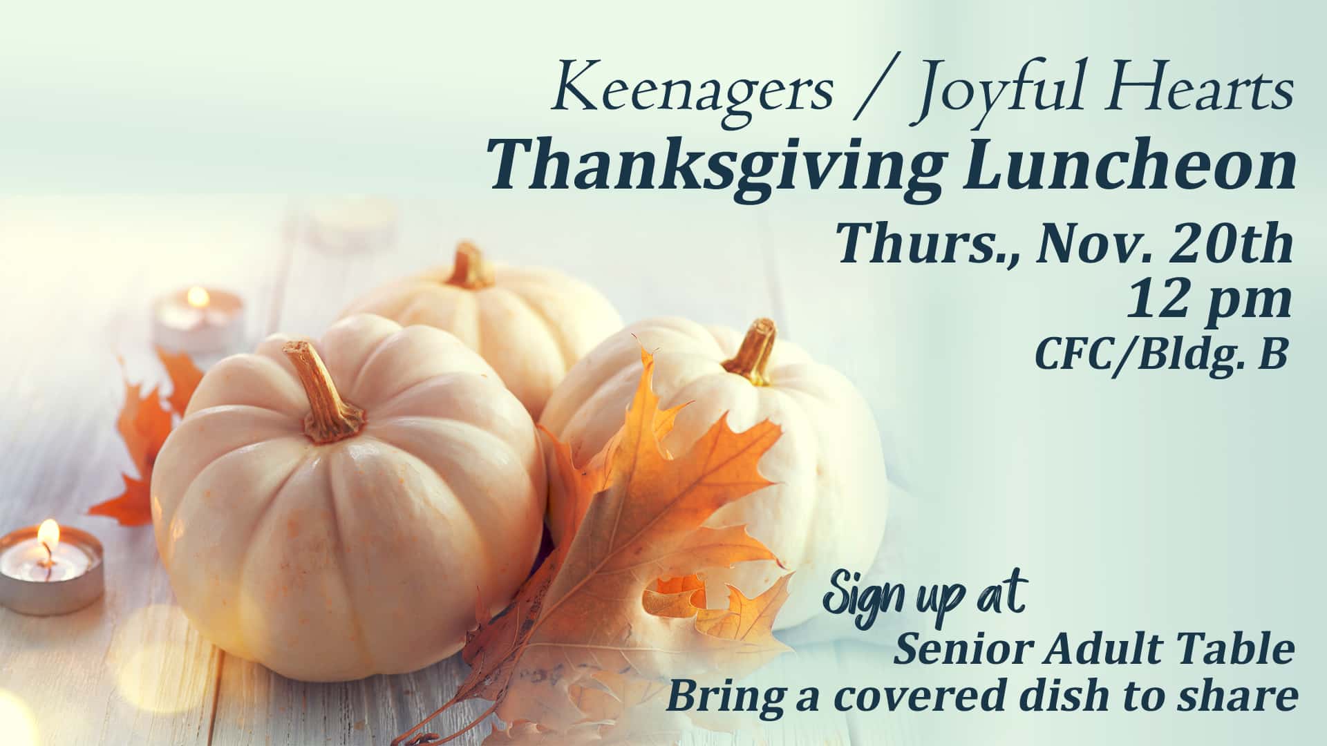 Senior Adult Thanksgiving Meal